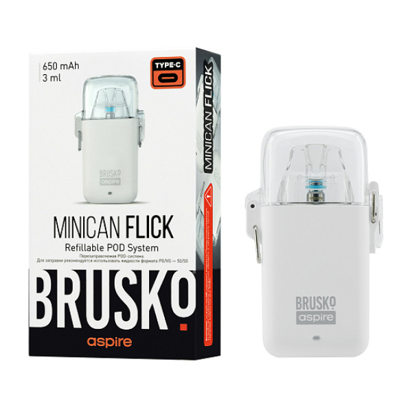 POD-система Brusko Minican Flick Белый в Иркутске