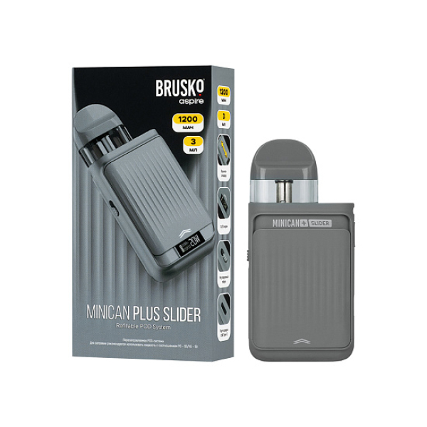POD-система Brusko Minican Plus Slider Серый в Иркутске
