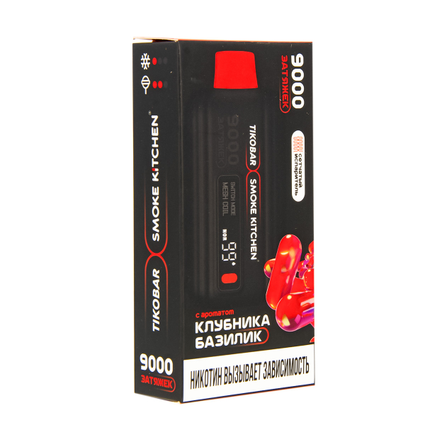 Электронка Tikobar X Smoke Kitchen Solo Клубника Базилик 9000 тяг в Иркутске