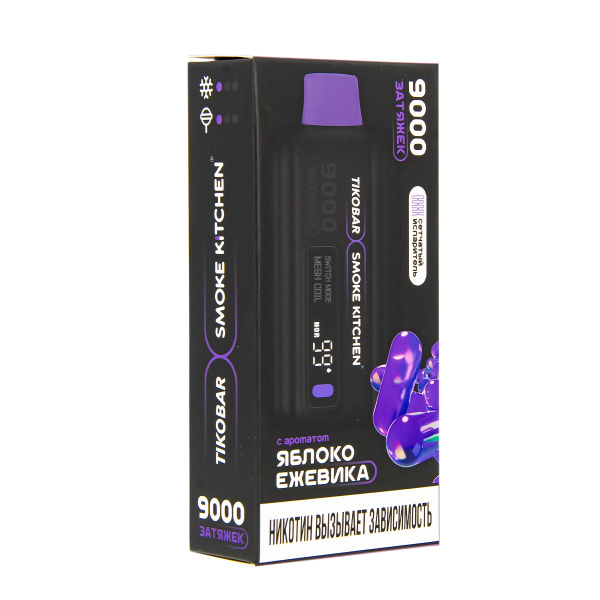 Электронка Tikobar X Smoke Kitchen Solo Яблоко Ежевика 9000 тяг в Иркутске