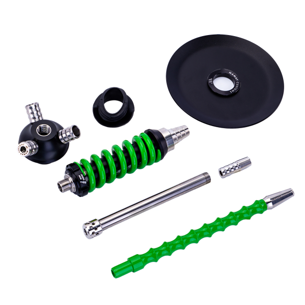Кальян Mamay Customs Coilover Micro Чёрно Зелёный в Иркутске