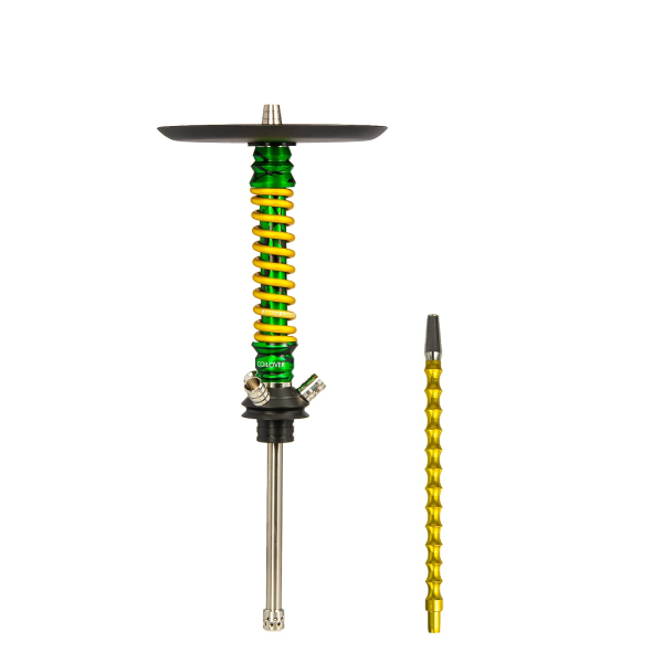 Кальян Mamay Customs Coilovers Mini Зелёный Сплеш Золотой в Иркутске