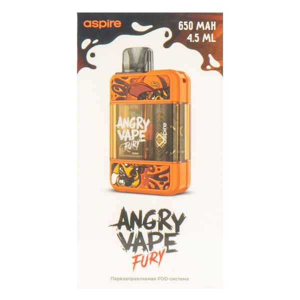POD-система Brusko Angry Vape Fury 650 Mah Оранжевый в Иркутске