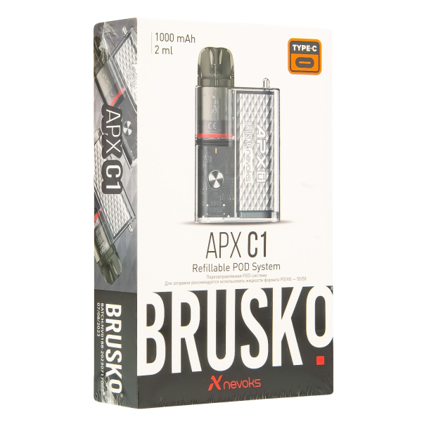 POD-система Brusko Apx C1 Серебристый Кристалл в Иркутске