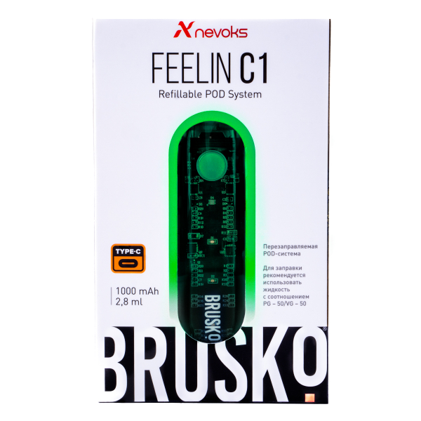POD-система Brusko Feelin C1 Зеленый в Иркутске