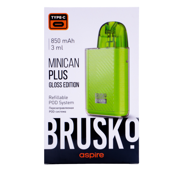 POD-система Brusko Minican Plus Gloss Edition Зелёный в Иркутске