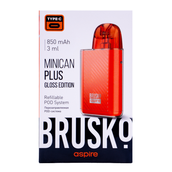 POD-система Brusko Minican Plus Gloss Edition Красный в Иркутске