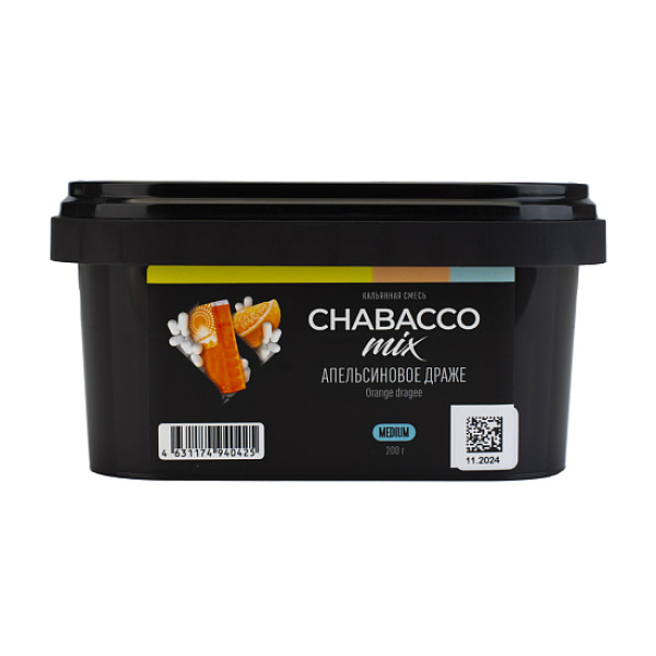 Бестабачная смесь Chabacco Mix Orange Dragee Апельсиновое Драже  Medium 200 грамм в Иркутске