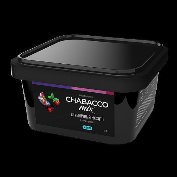 Бестабачная смесь Chabacco Mix Strawberry Mojito Клубничный Мохито  Medium 200 грамм в Иркутске