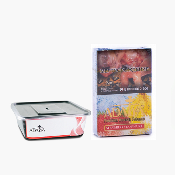 Табак Adalya Strawberry Banana Ice Клубника Банан Лёд 200 грамм в Иркутске