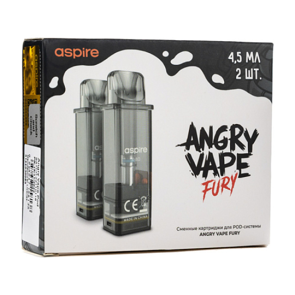 Картридж Angry Vape Fury 45 мл 0.8 Ом ( 2 шт.) в Иркутске