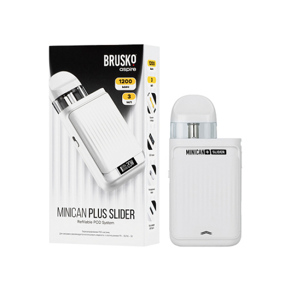POD-система Brusko Minican      Plus Slider Белый в Иркутске