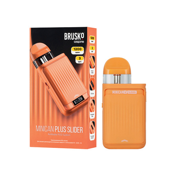 POD-система Brusko Minican      Plus Slider Оранжевый в Иркутске