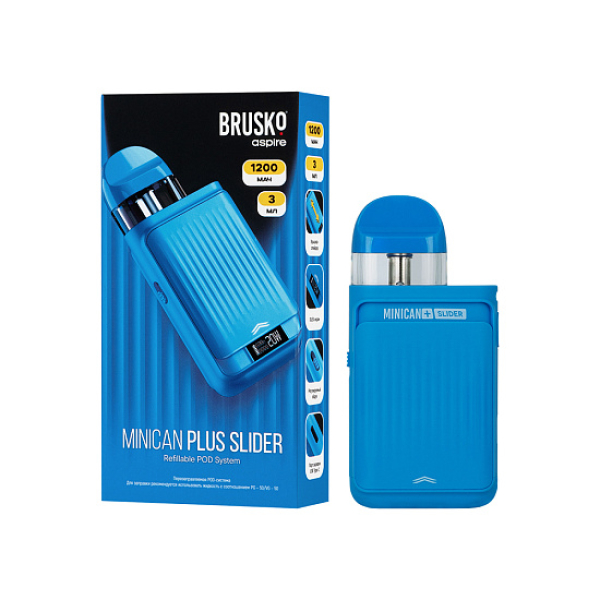 POD-система Brusko Minican      Plus Slider Синий в Иркутске