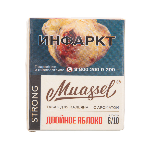 Табак Muassel Strong Двойное Яблоко 40 грамм в Иркутске