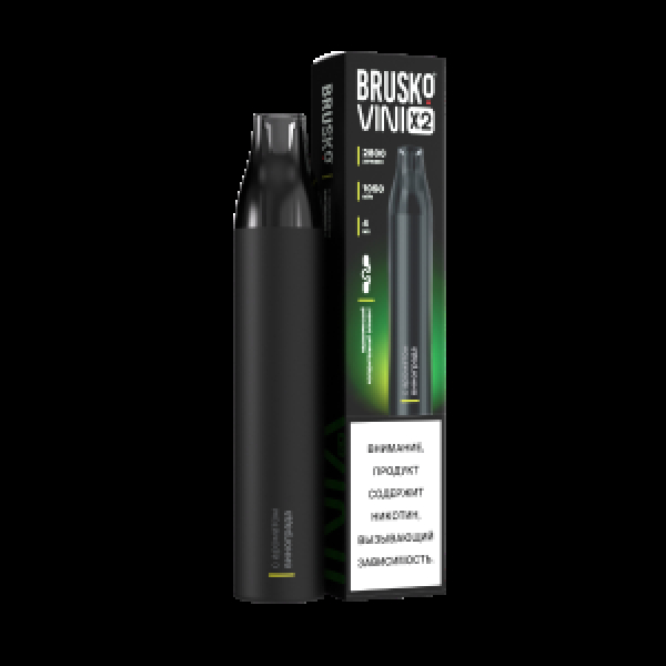 Электронка Brusko Vini X2 Виноград 2800 затяжек в Иркутске