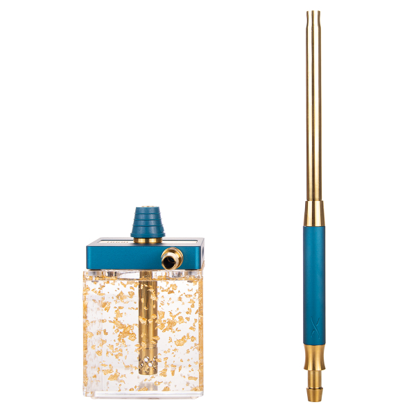 Кальян Hoob Subatom Marine Blue X Gold | Cube Mini Gold в Иркутске