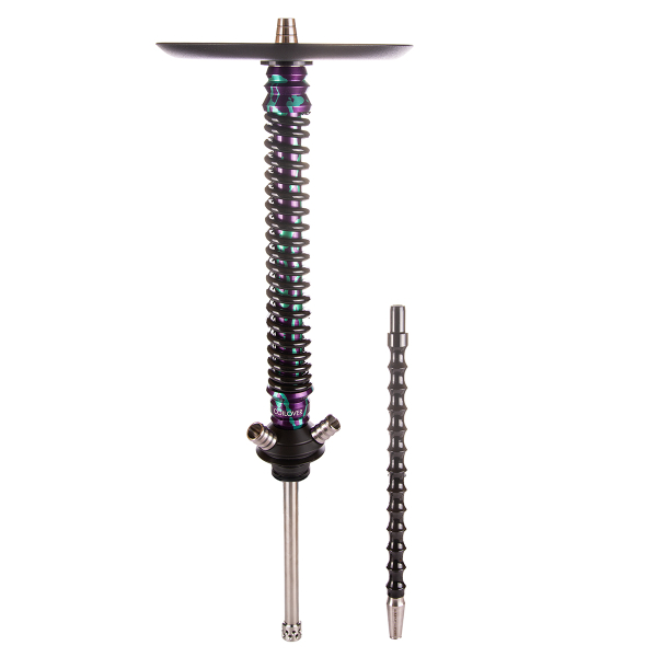Кальян Mamay Customs Coilover Большой  Пурпурный/бирюзовый Сплеш Чёрный в Иркутске
