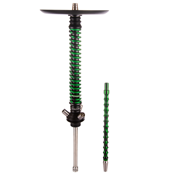 Кальян Mamay Customs Coilover Большой  Черный Зелёный Сплеш в Иркутске