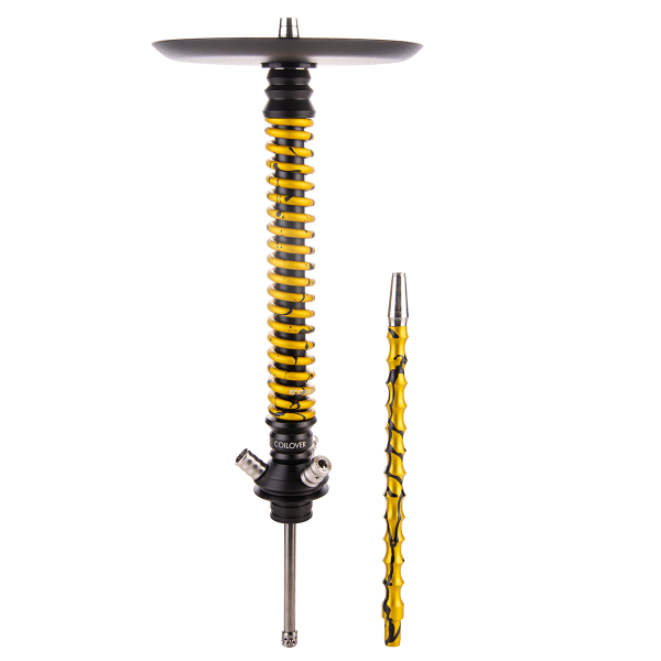 Кальян Mamay Customs Coilover Большой  Чёрный Золотой Сплеш в Иркутске