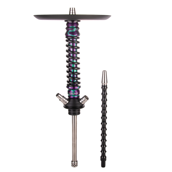 Кальян Mamay Customs Coilover Mini  Фиолетово Бирюзовый Сплеш Чёрный в Иркутске