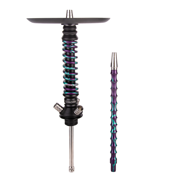Кальян Mamay Customs Coilover Mini  Чёрный Фиолетовый/бирюзовый Сплеш в Иркутске