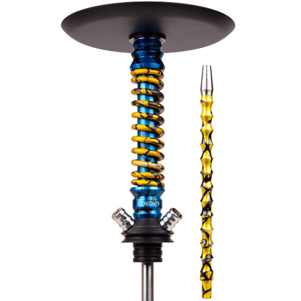 Кальян Mamay Customs Coilovers Mini Special Anod Blue Splash Gold в Иркутске