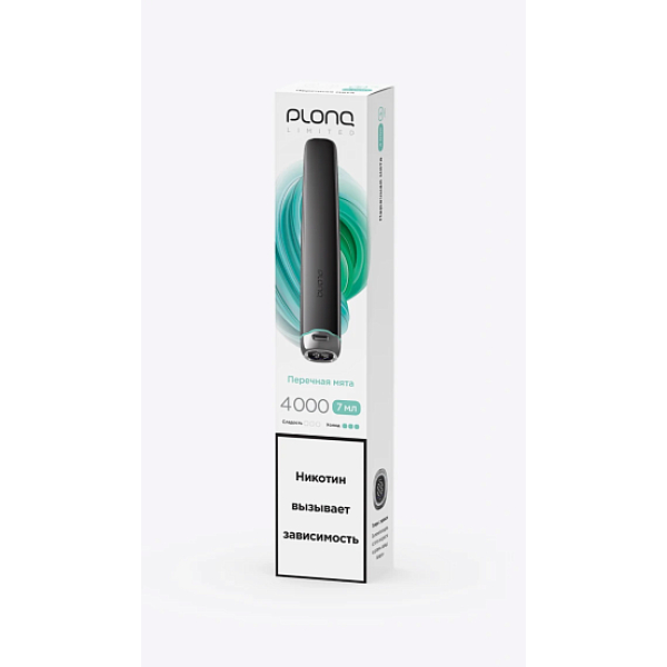Электронка Plonq Plus Pro Black Перечная Мята 4000 затяжек в Иркутске