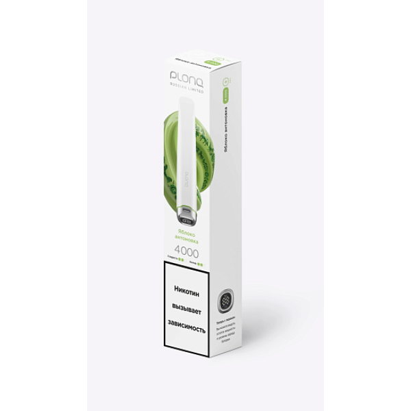 Электронная сигарета Plonq Plus Pro  Яблоко Антоновка 4000 затяжек в Иркутске