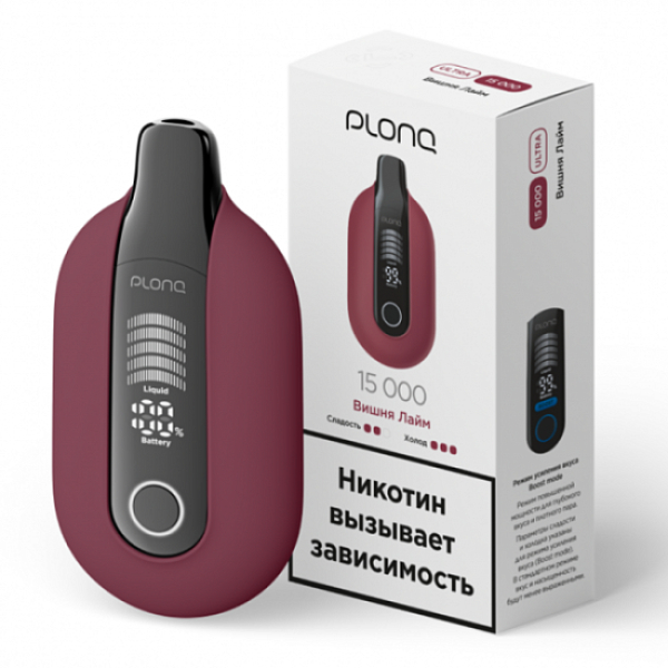 Электронная сигарета Plonq Ultra Вишня Лайм 12000 затяжек в Иркутске